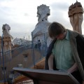 Krzysztof na dachu Casa Mila