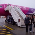 Na lotnisku - Ania, Czesław i ja przed samolotem wizzair