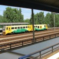 Pociąg czeski żółto zielony